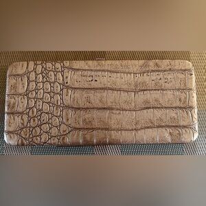 Rolfs Golden Bronze Faux Croc Wallet